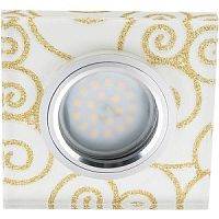 Светильник встраиваемый Fametto/Luciole DLS-L207 CHROME/WHITE 12/220В GU5.3 35+1Вт 90х65мм Квадрат картинка 